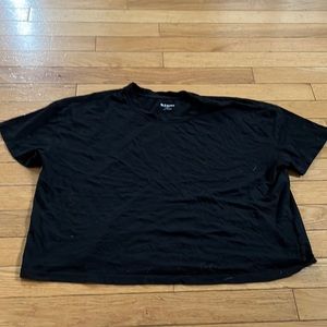 Plain Black Old Navy Crop Tee